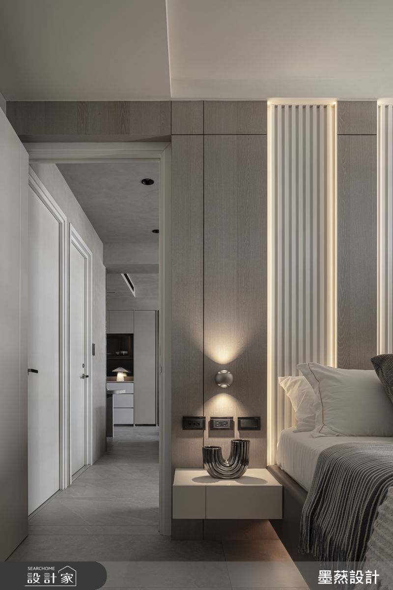 20坪新成屋(5年以下)＿現代風臥室案例圖片＿墨䔳設計/墨璞情境＿墨䔳_灰紳_華相 楓PARK之14