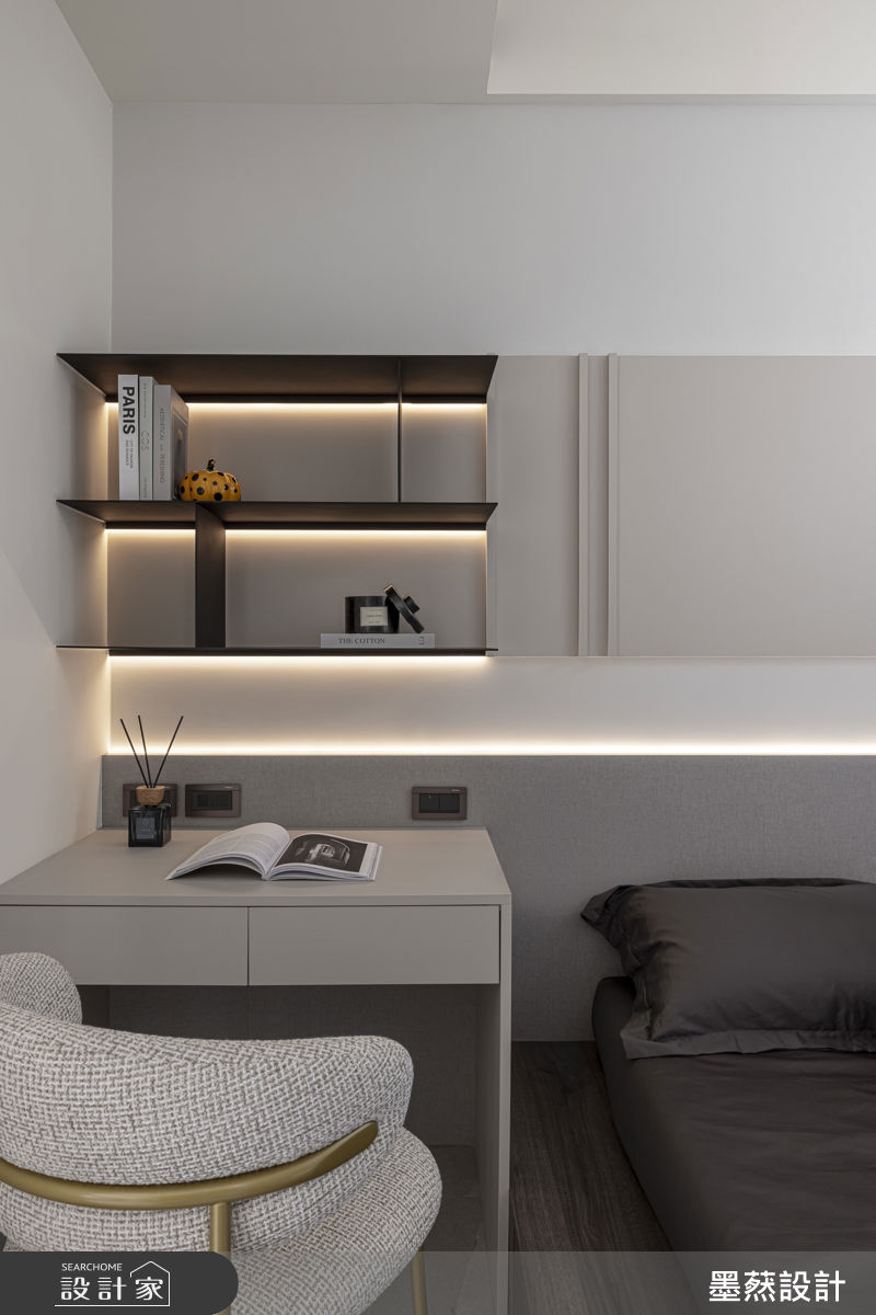 20坪新成屋(5年以下)＿現代風客房案例圖片＿墨䔳設計/墨璞情境＿墨䔳_灰紳_華相 楓PARK之19