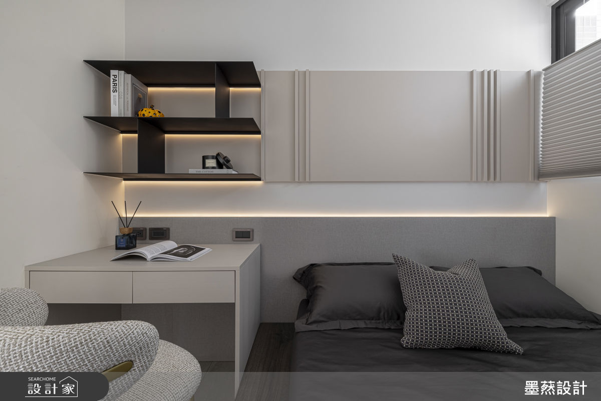 20坪新成屋(5年以下)＿現代風客房案例圖片＿墨䔳設計/墨璞情境＿墨䔳_灰紳_華相 楓PARK之20