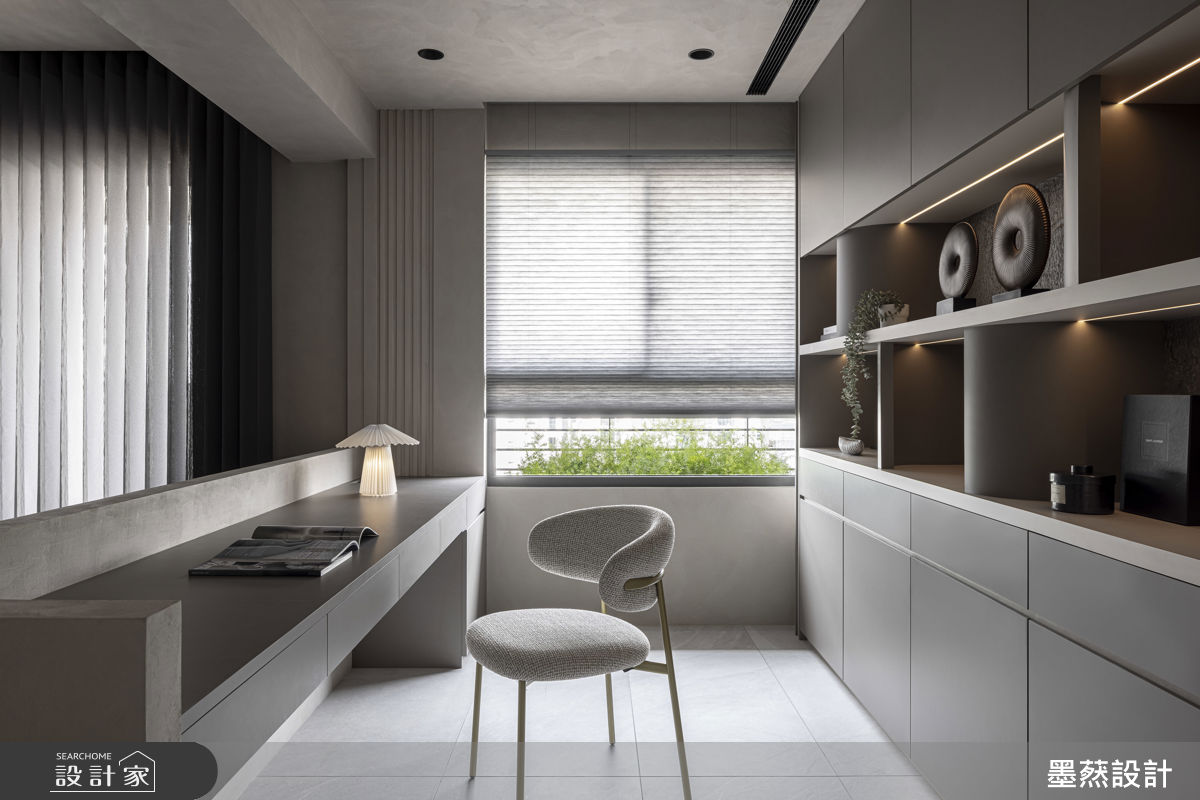 20坪新成屋(5年以下)＿現代風書房案例圖片＿墨䔳設計/墨璞情境＿墨䔳_灰紳_華相 楓PARK之12