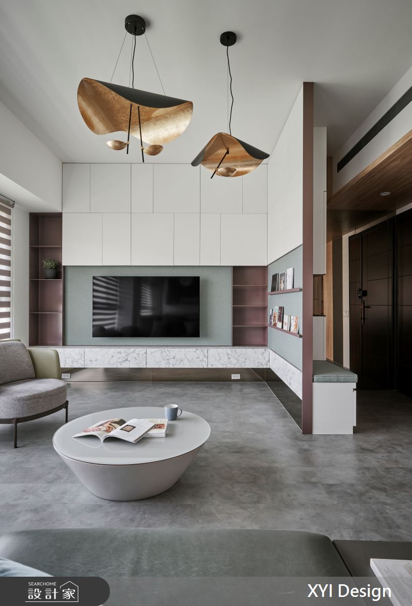 35坪新成屋(5年以下)＿現代風玄關客廳案例圖片＿光塩良築 The Salt＿隱巷良築_輕熟之間_35坪現代風之1