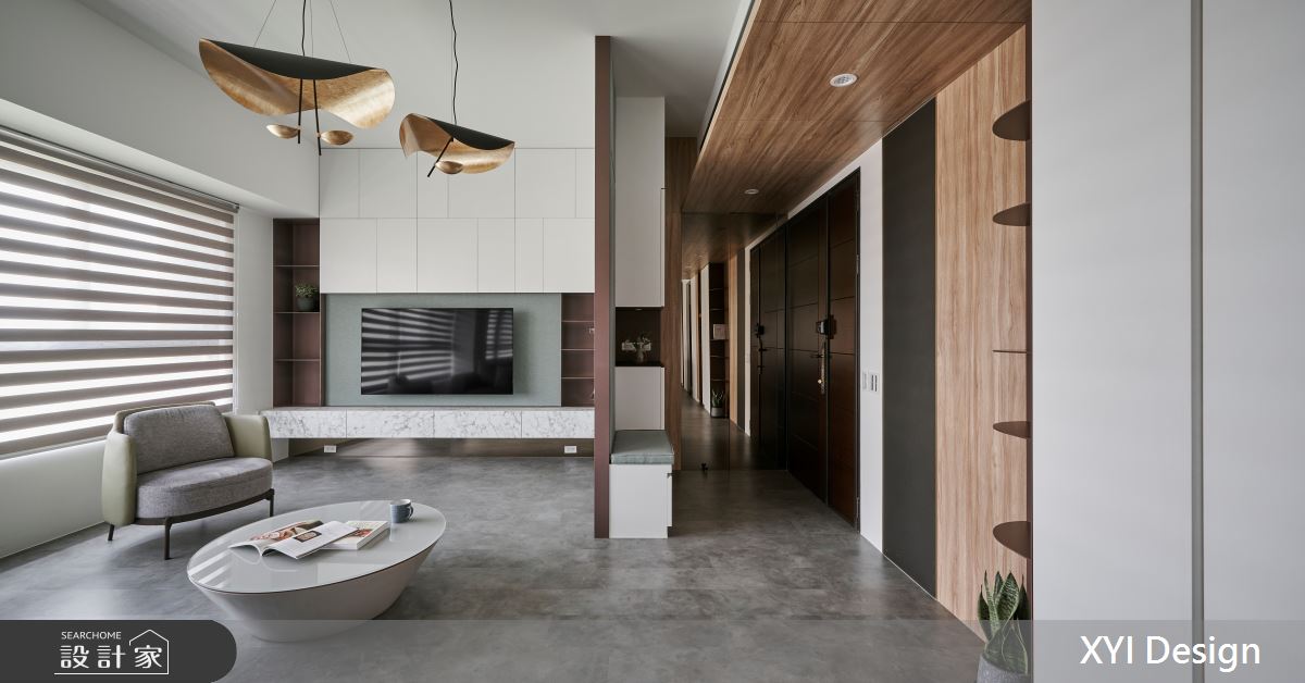35坪新成屋(5年以下)＿現代風玄關客廳案例圖片＿光塩良築 The Salt＿隱巷良築_輕熟之間_35坪現代風之2
