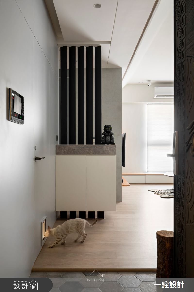 15坪新成屋(5年以下)＿現代風玄關案例圖片＿一銓室內裝修設計工程有限公司＿一銓_​寧靜如水之3