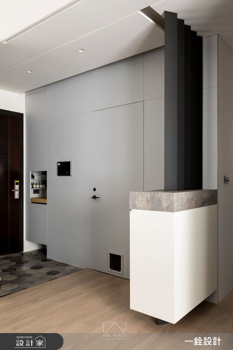 15坪新成屋(5年以下)＿現代風玄關案例圖片＿一銓室內裝修設計工程有限公司＿一銓_​寧靜如水之4