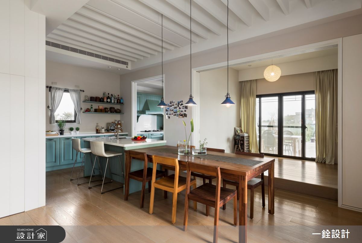 53坪中古屋(5~15年)＿鄉村風餐廳中島案例圖片＿一銓室內裝修設計工程有限公司＿一銓_虛室有餘閒之5