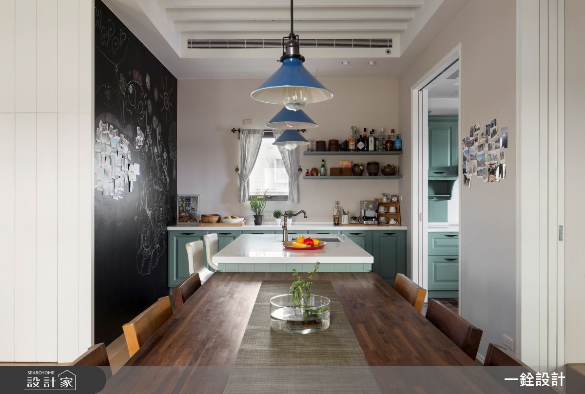 53坪中古屋(5~15年)＿鄉村風餐廳中島案例圖片＿一銓室內裝修設計工程有限公司＿一銓_虛室有餘閒之6