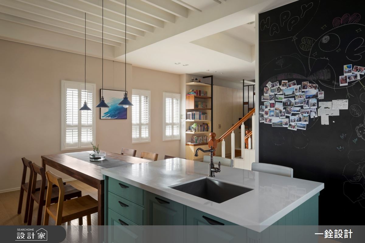 53坪中古屋(5~15年)＿鄉村風餐廳中島案例圖片＿一銓室內裝修設計工程有限公司＿一銓_虛室有餘閒之7