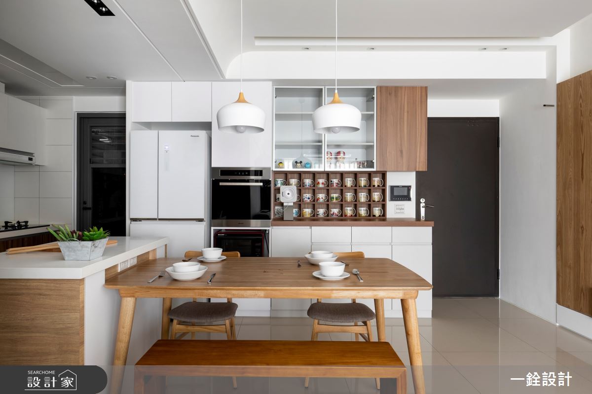 23坪新成屋(5年以下)＿北歐風玄關餐廳廚房中島案例圖片＿一銓室內裝修設計工程有限公司＿一銓_木光石色的旋律之5