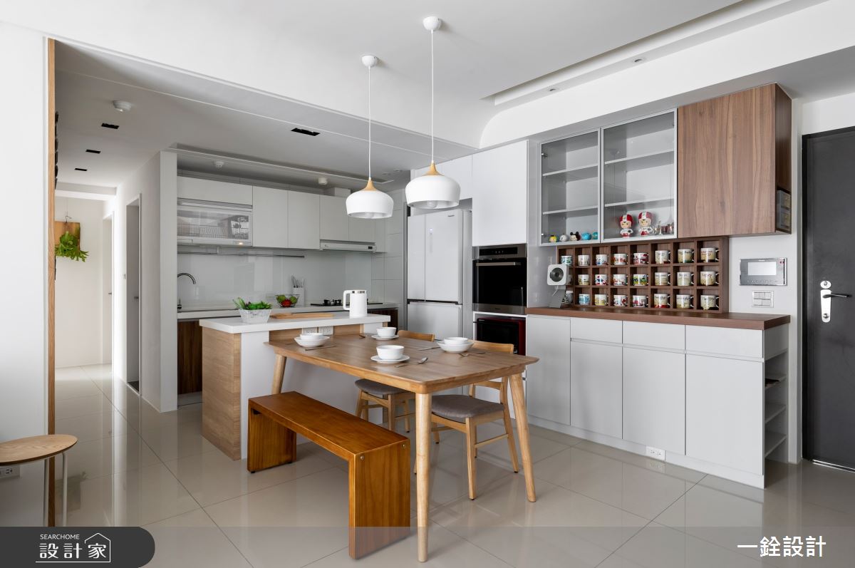 23坪新成屋(5年以下)＿北歐風餐廳廚房中島案例圖片＿一銓室內裝修設計工程有限公司＿一銓_木光石色的旋律之4