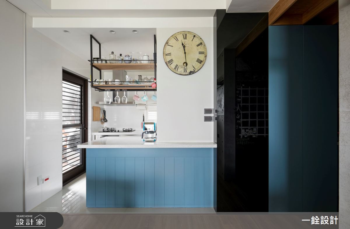 21坪新成屋(5年以下)＿混搭風廚房中島案例圖片＿一銓室內裝修設計工程有限公司＿一銓_​迴響之5