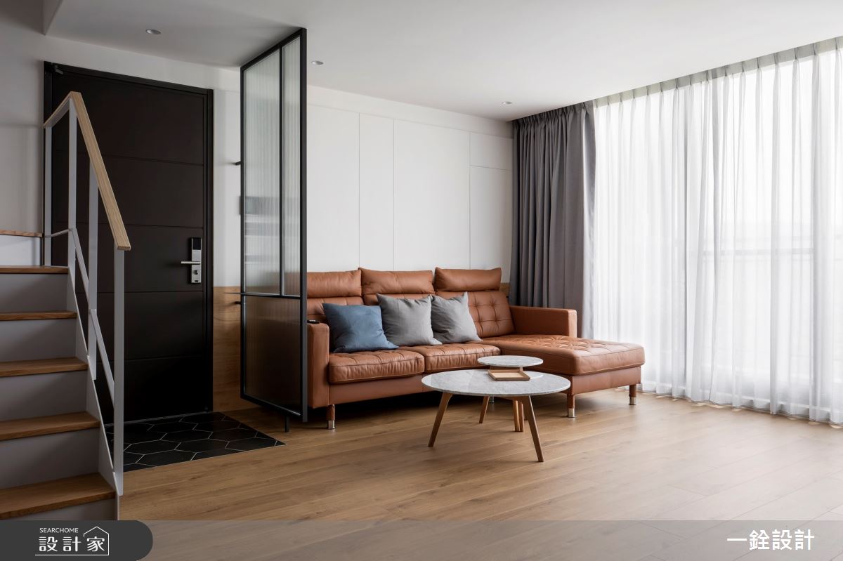 36坪毛胚屋＿現代風客廳樓梯案例圖片＿一銓室內裝修設計工程有限公司＿一銓_道伴大狸奴之6