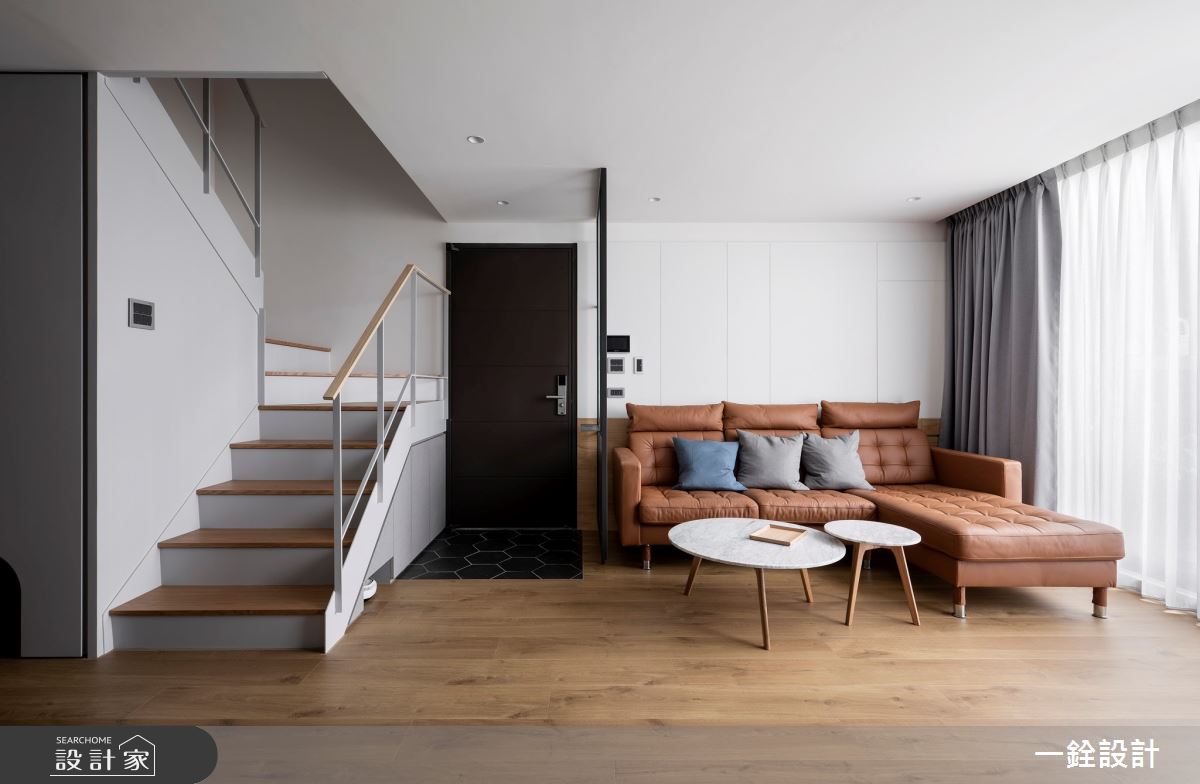 36坪毛胚屋＿現代風客廳樓梯案例圖片＿一銓室內裝修設計工程有限公司＿一銓_道伴大狸奴之7