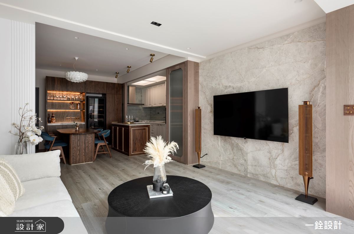 24坪老屋(41~50年)＿奢華風客廳餐廳廚房中島案例圖片＿一銓室內裝修設計工程有限公司＿一銓_lRENE之13