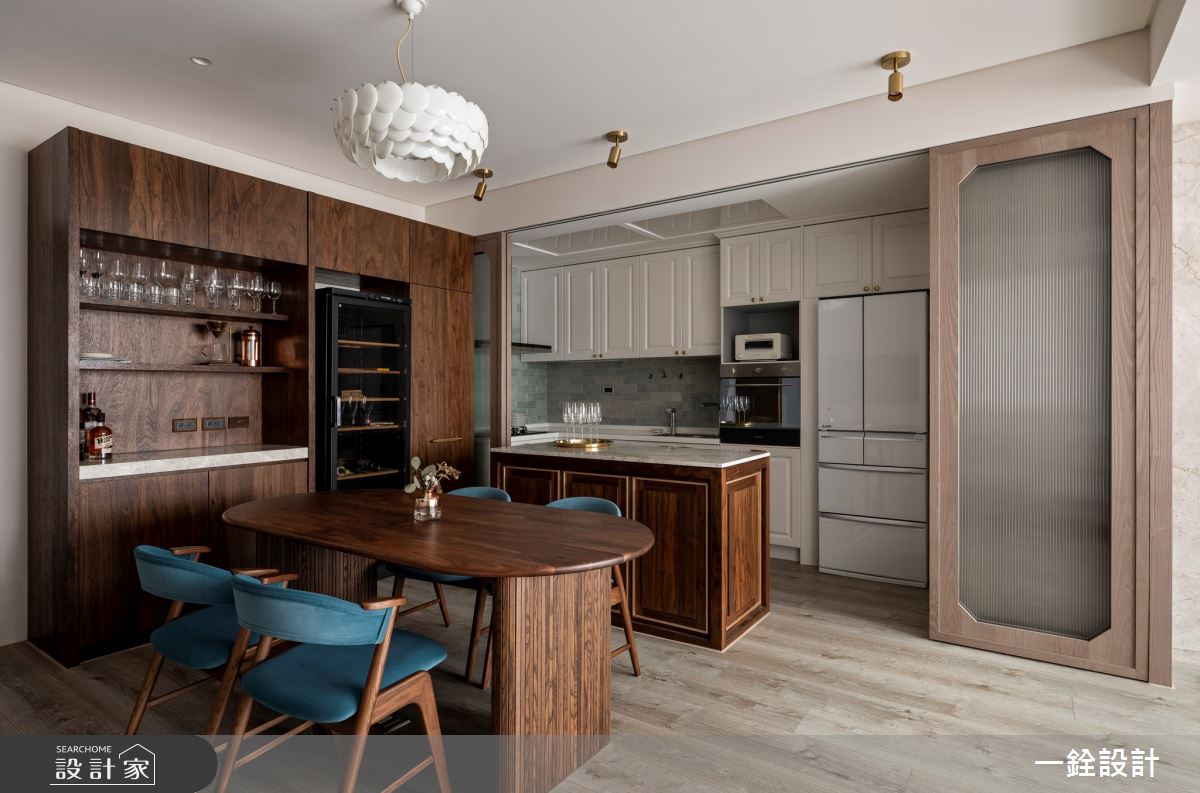 24坪老屋(41~50年)＿奢華風餐廳廚房中島案例圖片＿一銓室內裝修設計工程有限公司＿一銓_lRENE之15