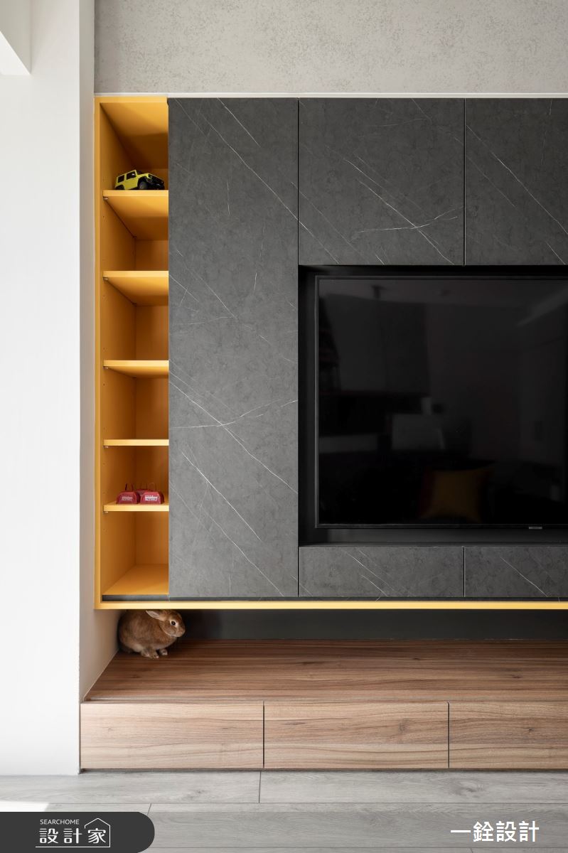 26坪新成屋(5年以下)＿現代風客廳案例圖片＿一銓室內裝修設計工程有限公司＿一銓_黃色的光之4