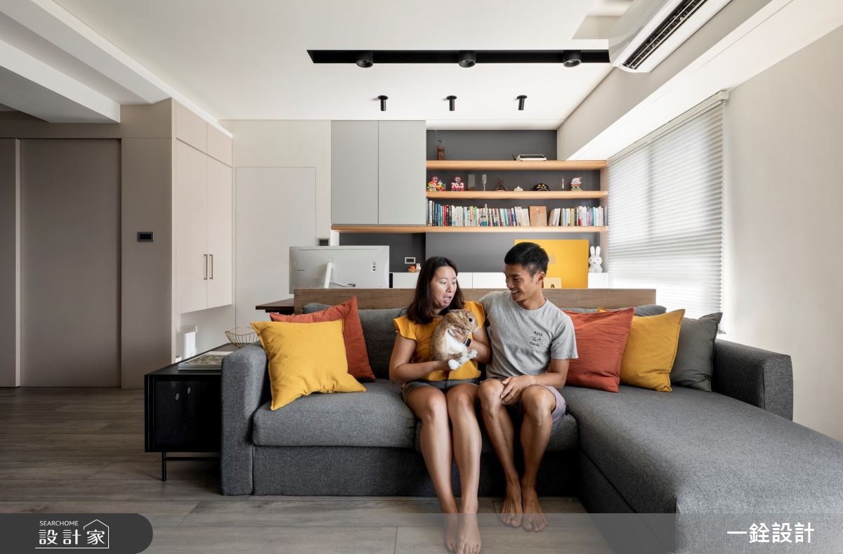26坪新成屋(5年以下)＿現代風客廳書房案例圖片＿一銓室內裝修設計工程有限公司＿一銓_黃色的光之13
