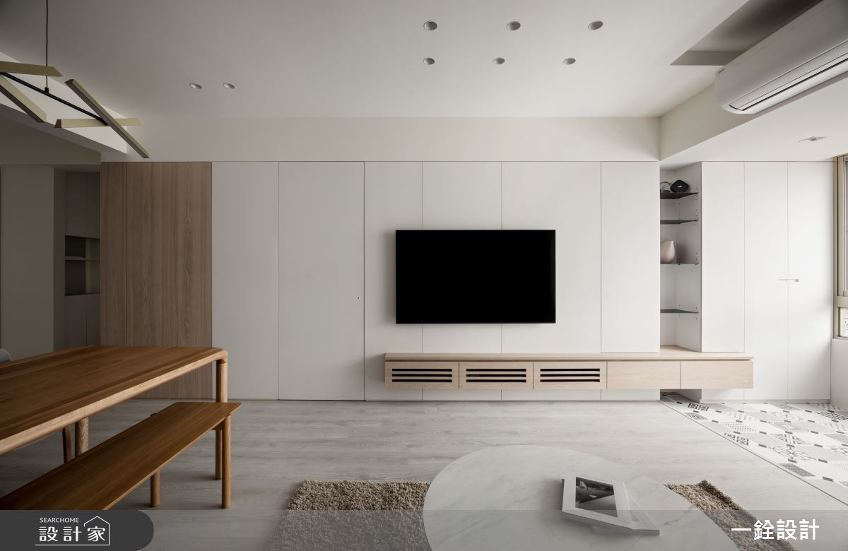 25坪老屋(31~40年)＿簡約風客廳餐廳案例圖片＿一銓室內裝修設計工程有限公司＿一銓_白隱微光之1652