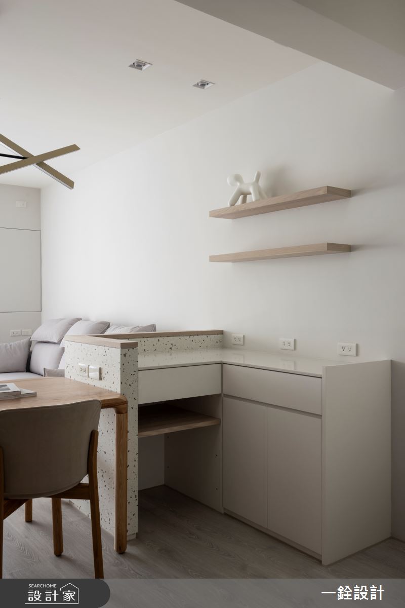 25坪老屋(31~40年)＿簡約風餐廳中島案例圖片＿一銓室內裝修設計工程有限公司＿一銓_白隱微光之12