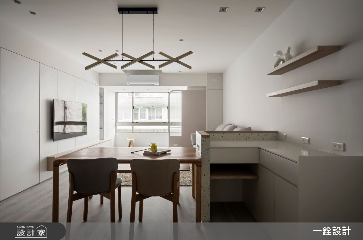 25坪老屋(31~40年)＿簡約風餐廳中島案例圖片＿一銓室內裝修設計工程有限公司＿一銓_白隱微光之11
