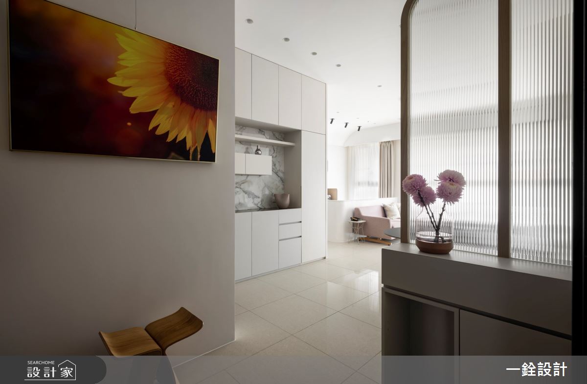 27坪新成屋(5年以下)＿現代風玄關案例圖片＿一銓室內裝修設計工程有限公司＿一銓_月影白韻之1