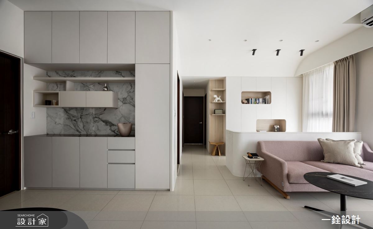 27坪新成屋(5年以下)＿現代風客廳書房案例圖片＿一銓室內裝修設計工程有限公司＿一銓_月影白韻之4