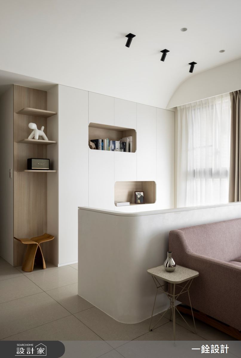 27坪新成屋(5年以下)＿現代風客廳書房案例圖片＿一銓室內裝修設計工程有限公司＿一銓_月影白韻之12