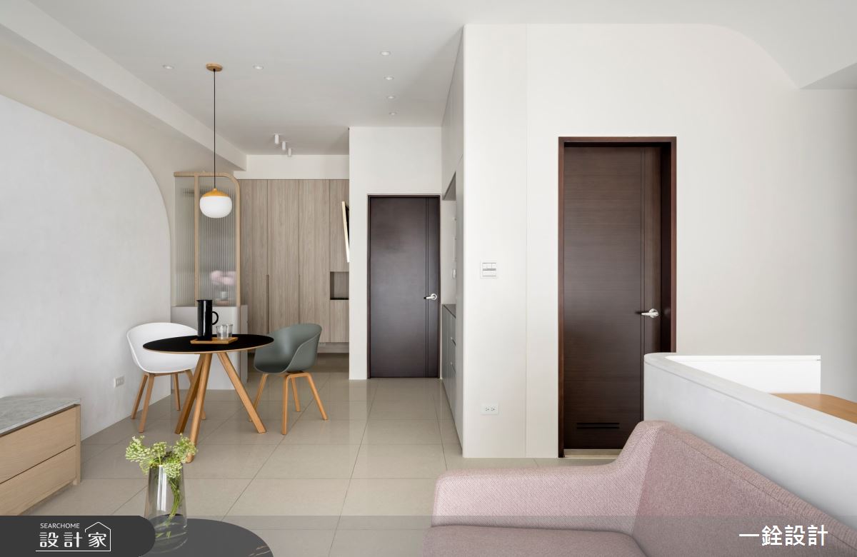 27坪新成屋(5年以下)＿現代風玄關客廳餐廳案例圖片＿一銓室內裝修設計工程有限公司＿一銓_月影白韻之9