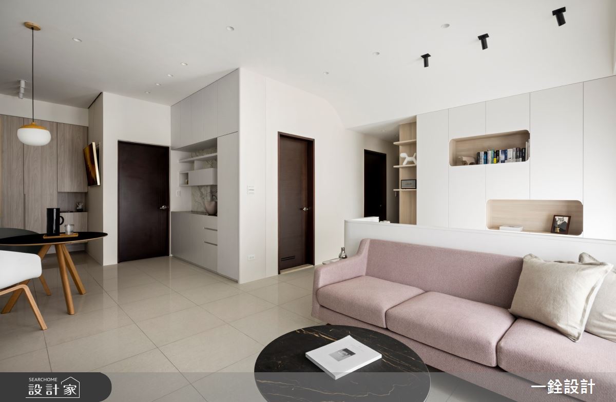 27坪新成屋(5年以下)＿現代風客廳餐廳書房案例圖片＿一銓室內裝修設計工程有限公司＿一銓_月影白韻之11