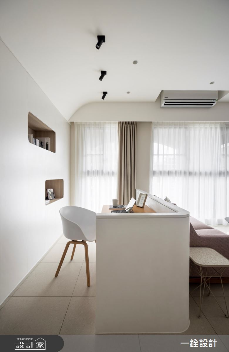 27坪新成屋(5年以下)＿現代風書房案例圖片＿一銓室內裝修設計工程有限公司＿一銓_月影白韻之13