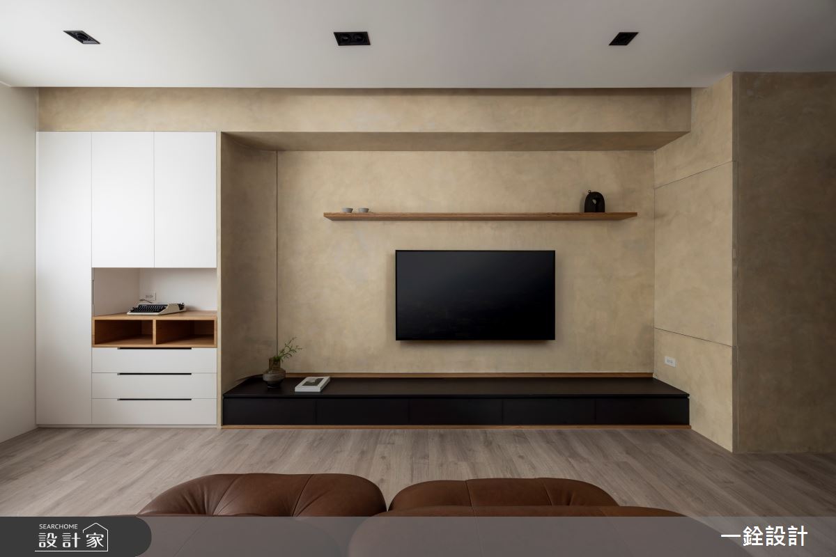 18坪新成屋(5年以下)＿侘寂風客廳案例圖片＿一銓室內裝修設計工程有限公司＿一銓_淳室之10