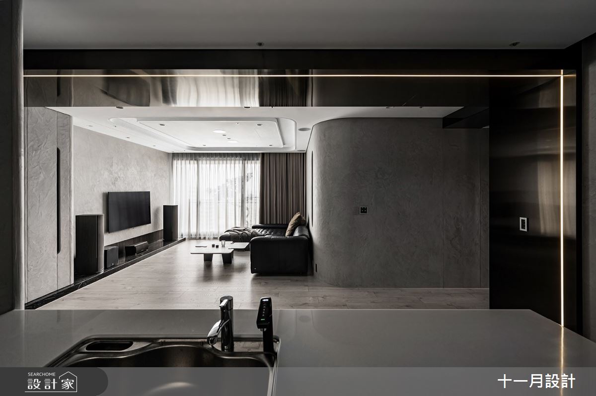 35坪新成屋(5年以下)＿現代風客廳中島案例圖片＿十一月設計＿十一月_KL Residence之14
