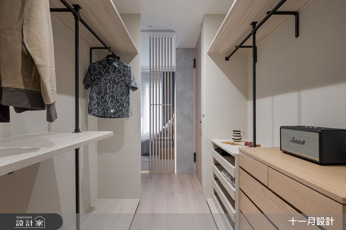 17坪新成屋(5年以下)＿日式無印風更衣間案例圖片＿十一月設計＿十一月_Lu Residence之16