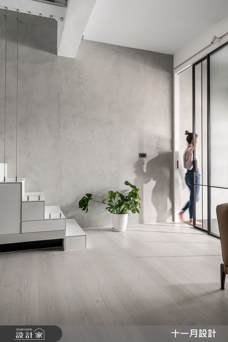 75坪老屋(31~40年)＿混搭風客廳樓梯案例圖片＿十一月設計＿十一月_WZ Residence之4