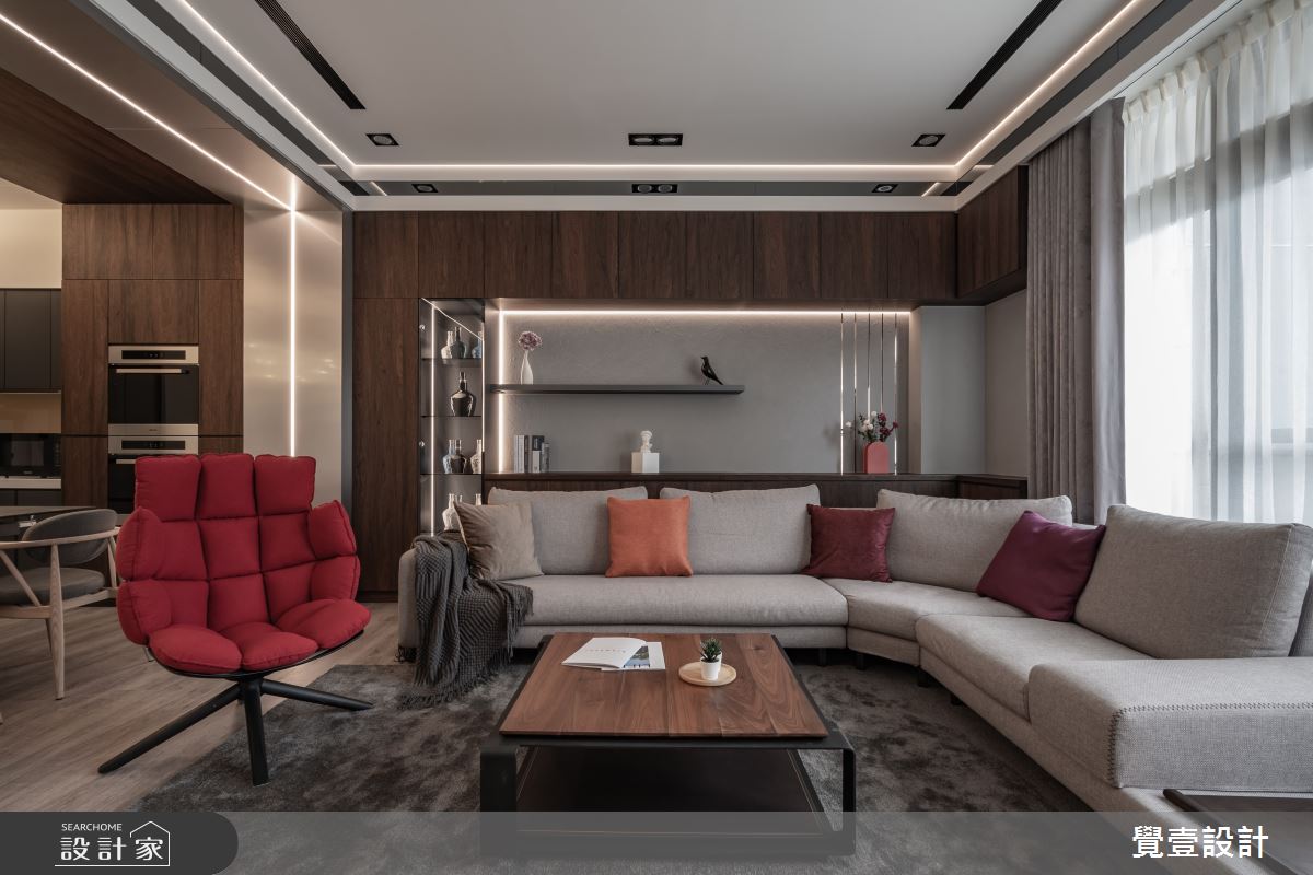 100坪新成屋(5年以下)＿現代風客廳案例圖片＿覺壹設計＿覺壹_苗栗_現代風_新成屋之3
