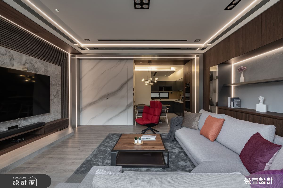 100坪新成屋(5年以下)＿現代風客廳案例圖片＿覺壹設計＿覺壹_苗栗_現代風_新成屋之5