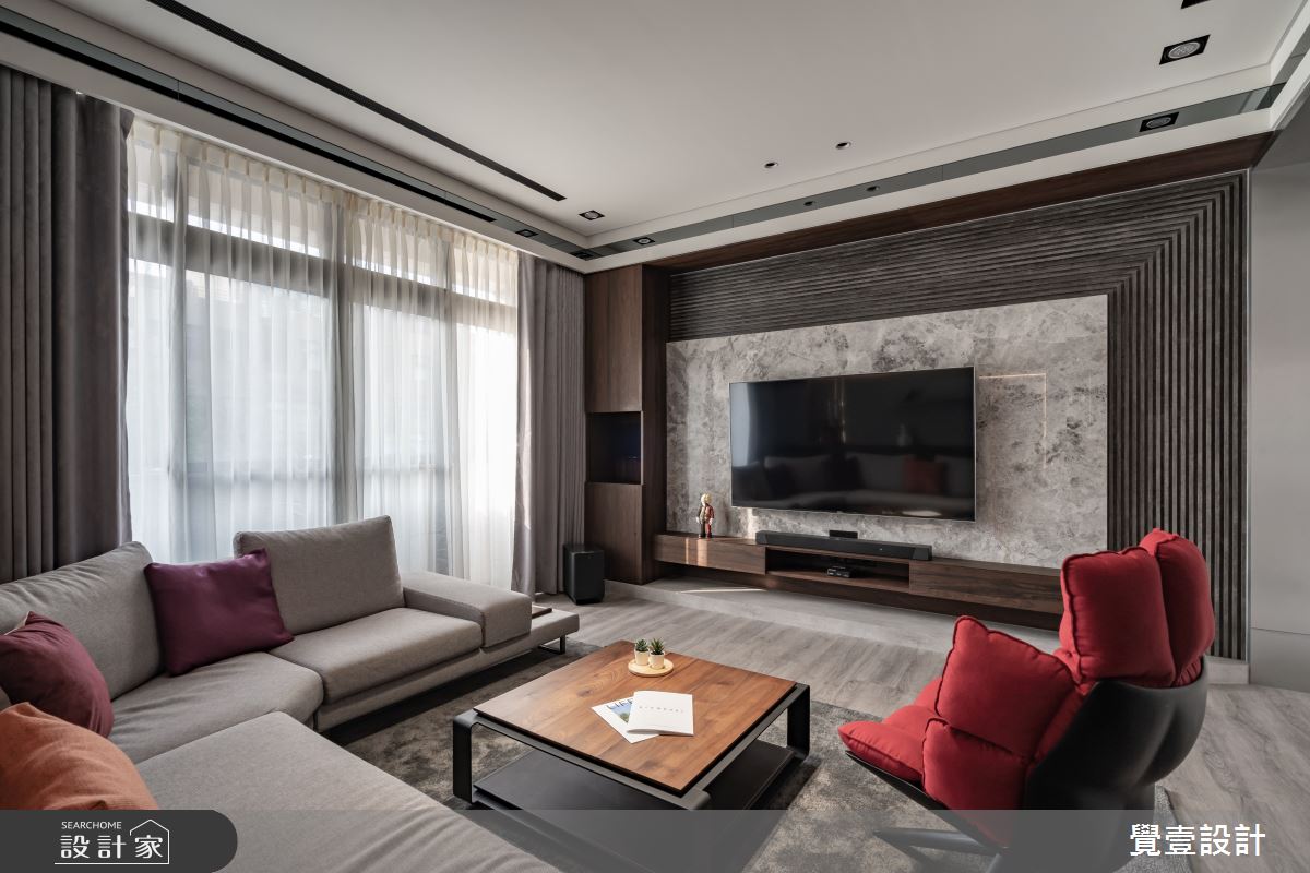 100坪新成屋(5年以下)＿現代風客廳案例圖片＿覺壹設計＿覺壹_苗栗_現代風_新成屋之2