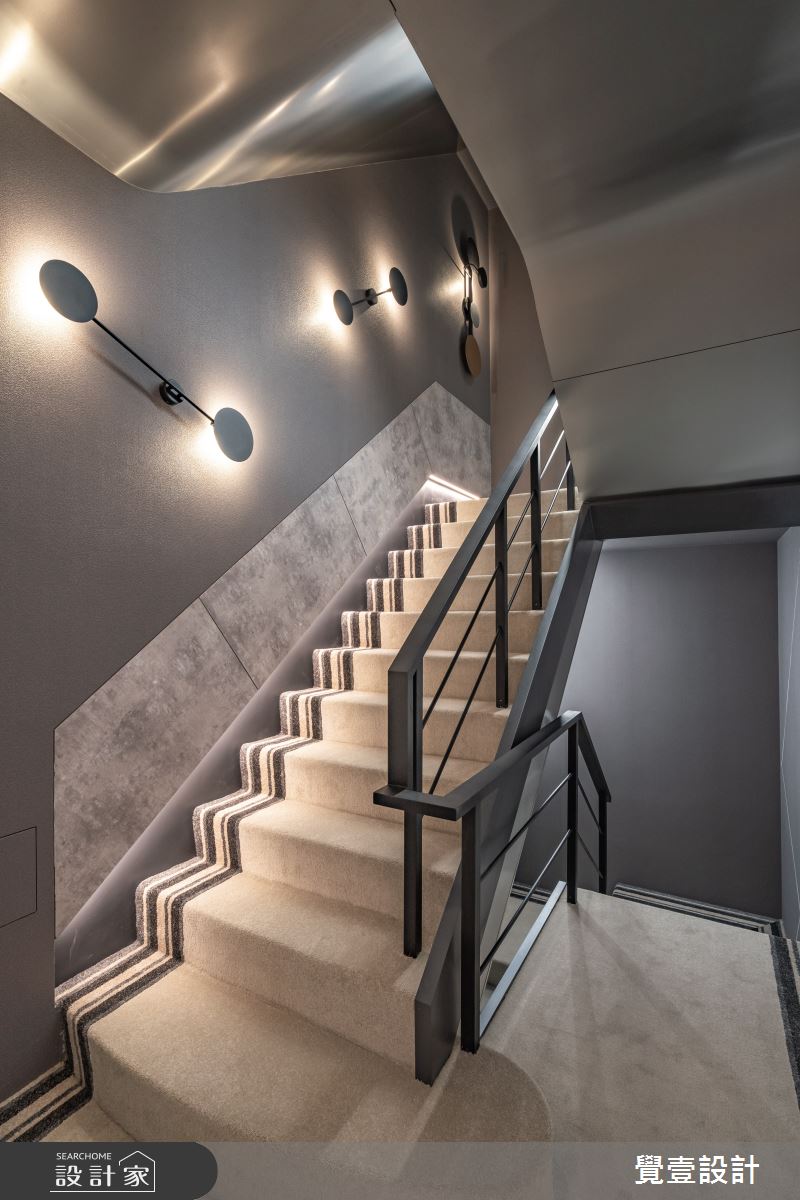 100坪新成屋(5年以下)＿現代風樓梯案例圖片＿覺壹設計＿覺壹_苗栗_現代風_新成屋之14