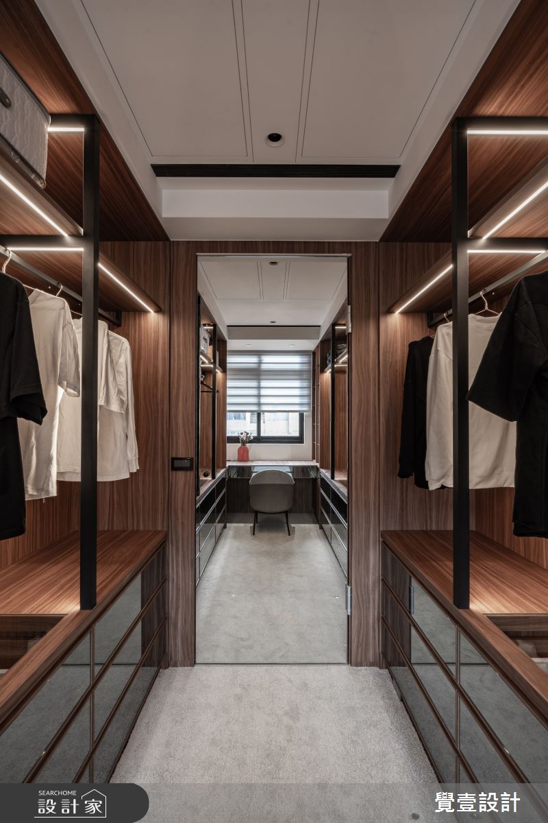 100坪新成屋(5年以下)＿現代風更衣間案例圖片＿覺壹設計＿覺壹_苗栗_現代風_新成屋之23