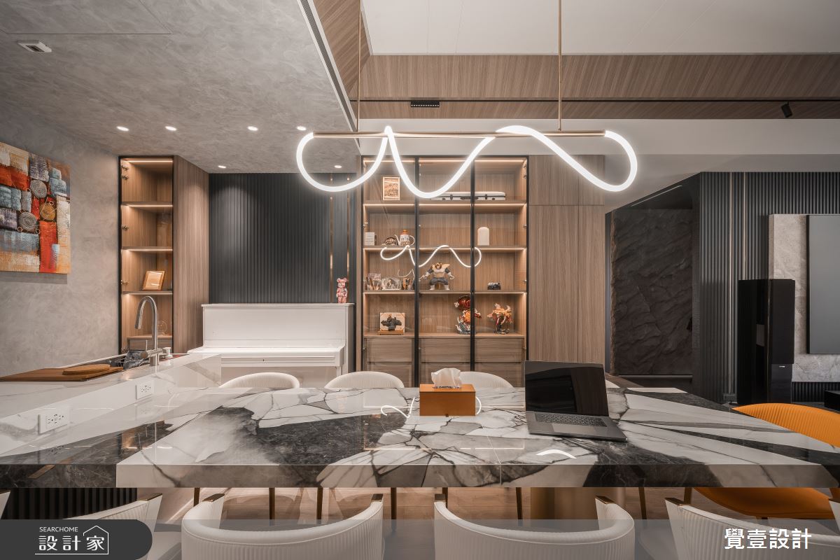 120坪中古屋(5~15年)＿混搭風餐廳中島案例圖片＿覺壹設計＿覺壹_苗栗_混搭風之24