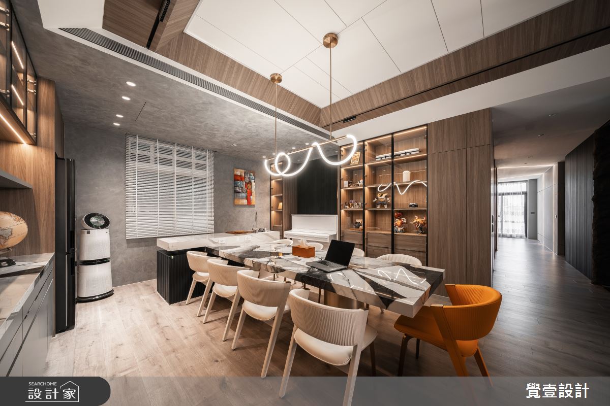 120坪中古屋(5~15年)＿混搭風餐廳中島案例圖片＿覺壹設計＿覺壹_苗栗_混搭風之26