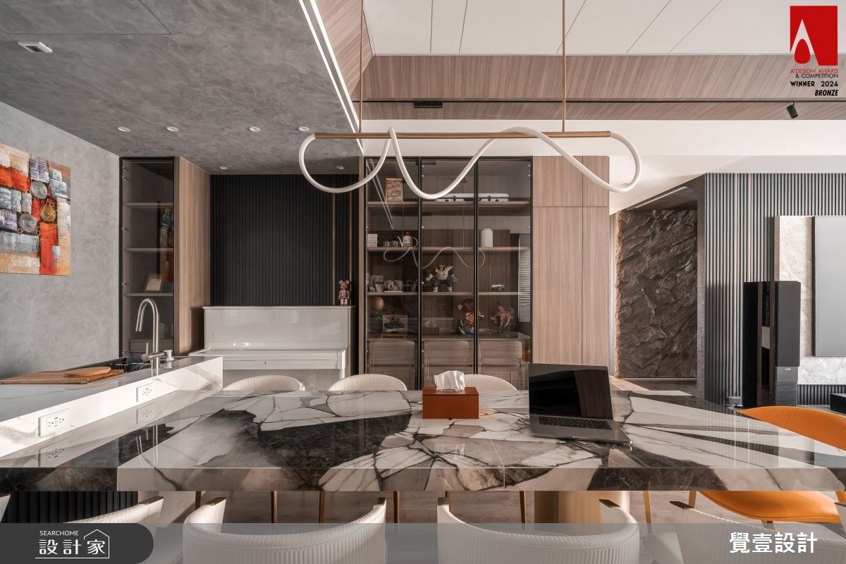 120坪中古屋(5~15年)＿混搭風餐廳中島案例圖片＿覺壹設計＿覺壹_苗栗_混搭風之23