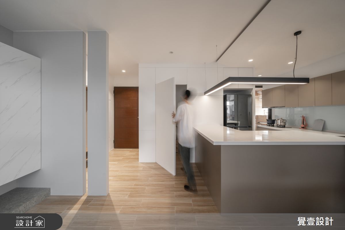 28坪＿現代風玄關餐廳廚房中島案例圖片＿覺壹設計＿覺壹_苗栗_現代風之8