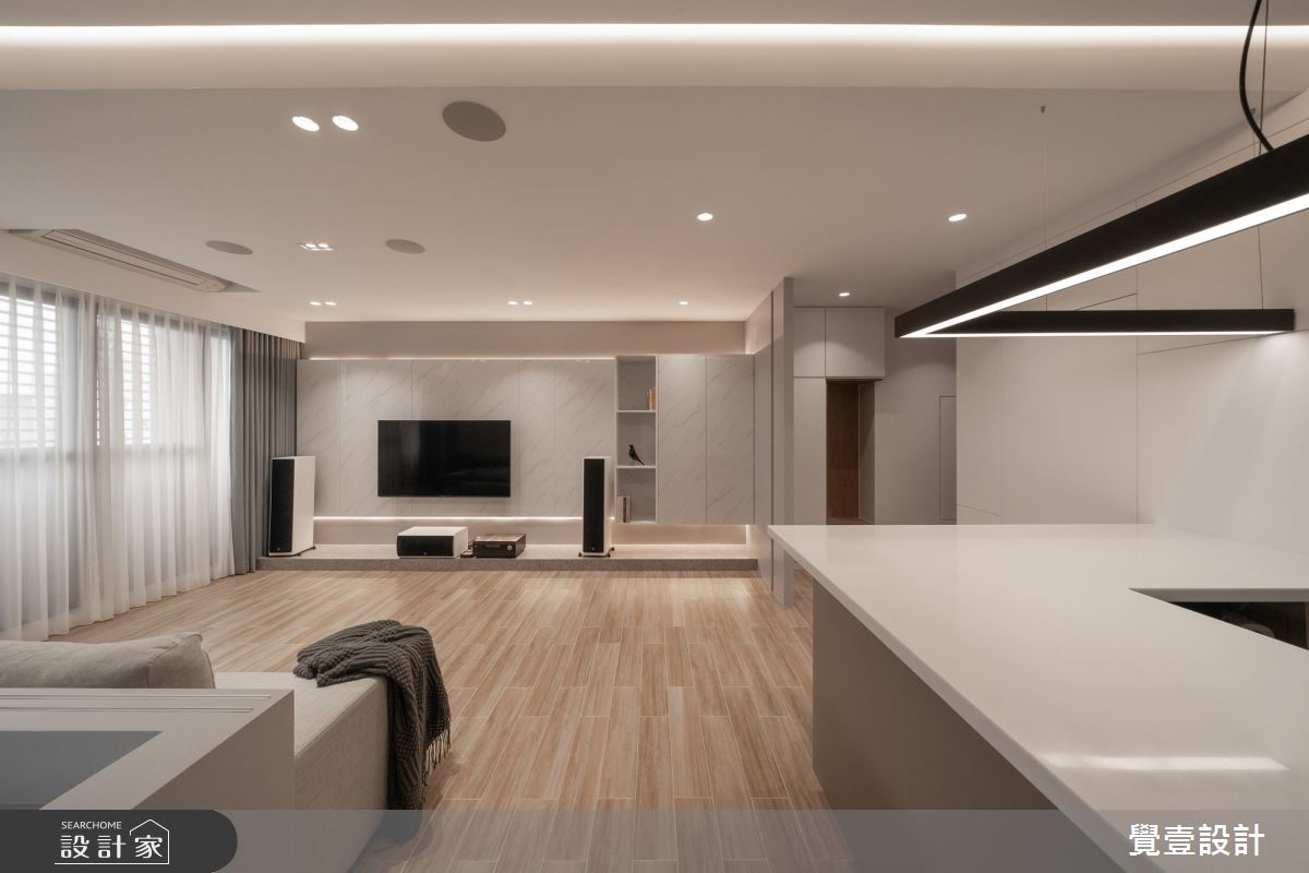 28坪＿現代風客廳餐廳中島案例圖片＿覺壹設計＿覺壹_苗栗_現代風之2