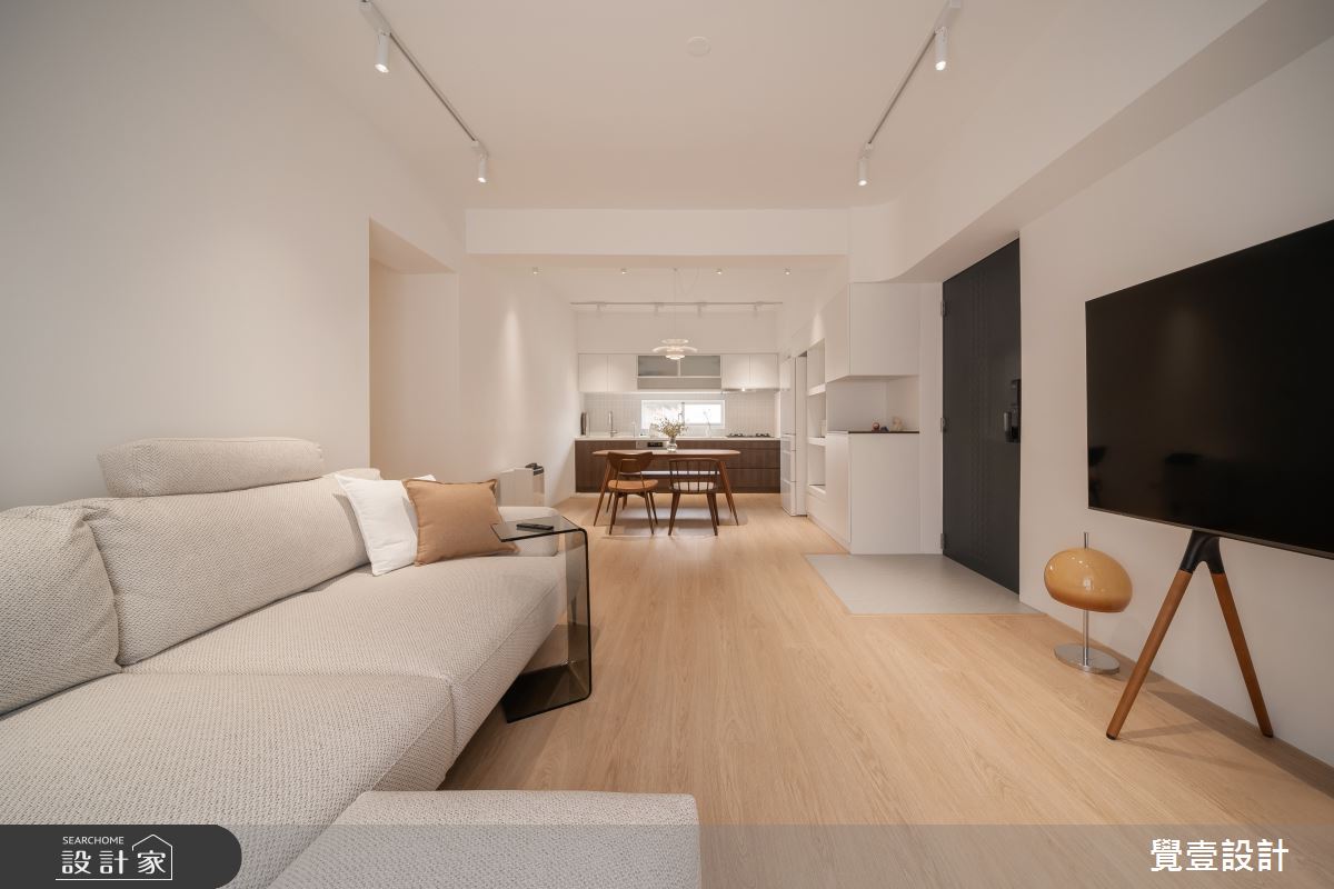 20坪新成屋(5年以下)＿日式北歐風玄關客廳餐廳廚房案例圖片＿覺壹設計＿覺壹_新竹_日式北歐風-20坪之4