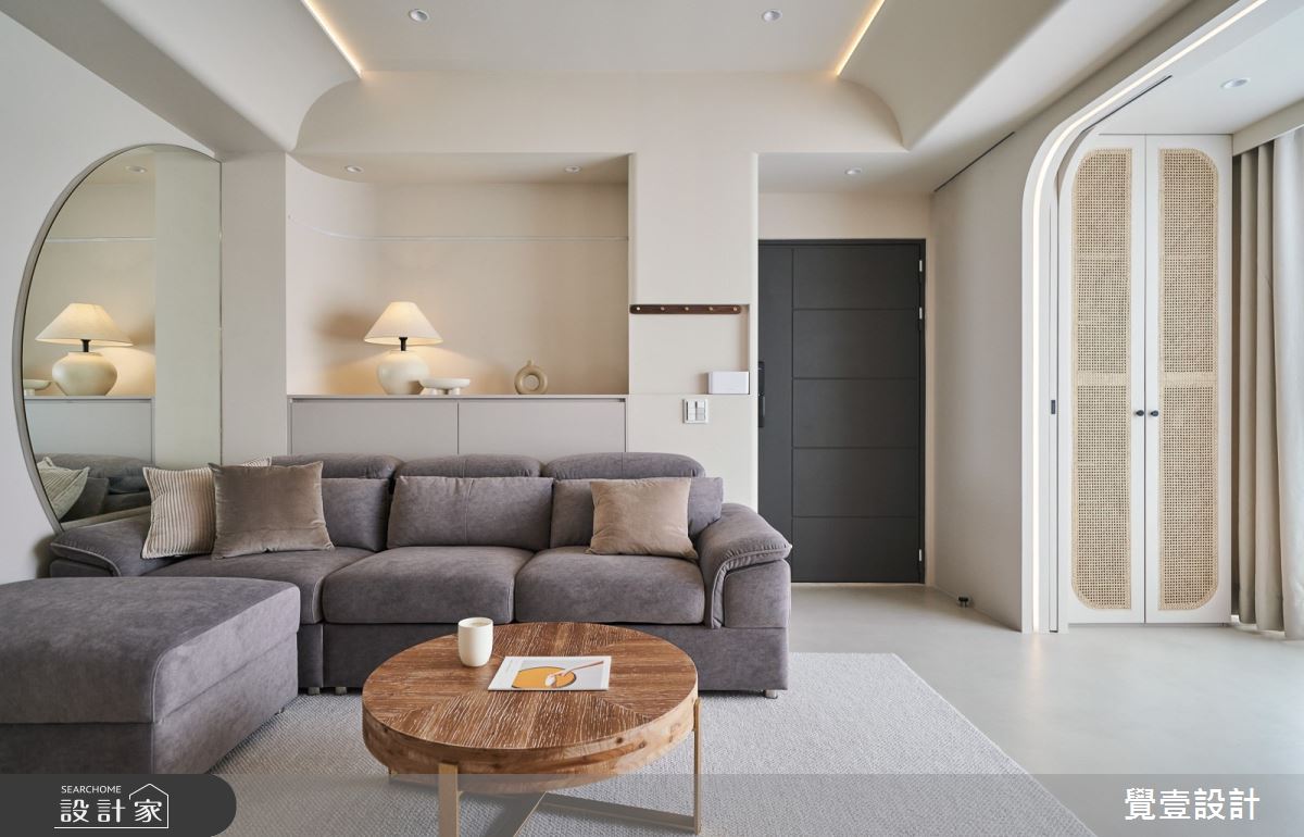 32坪老屋(31~40年)＿韓系簡約風玄關客廳案例圖片＿覺壹設計＿覺壹_台北_韓系簡約風之1