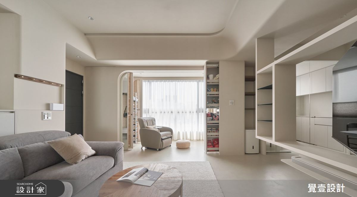 32坪老屋(31~40年)＿韓系簡約風玄關客廳案例圖片＿覺壹設計＿覺壹_台北_韓系簡約風之4