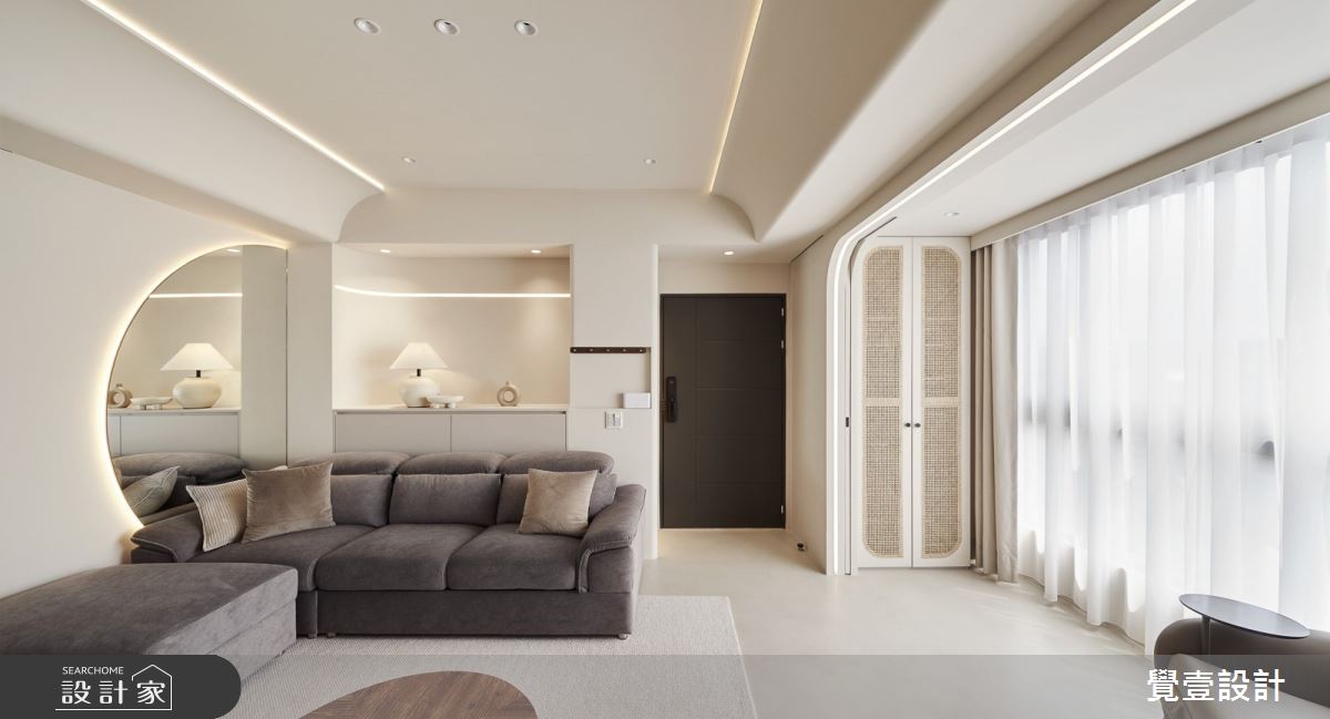 32坪老屋(31~40年)＿韓系簡約風玄關客廳案例圖片＿覺壹設計＿覺壹_台北_韓系簡約風之5