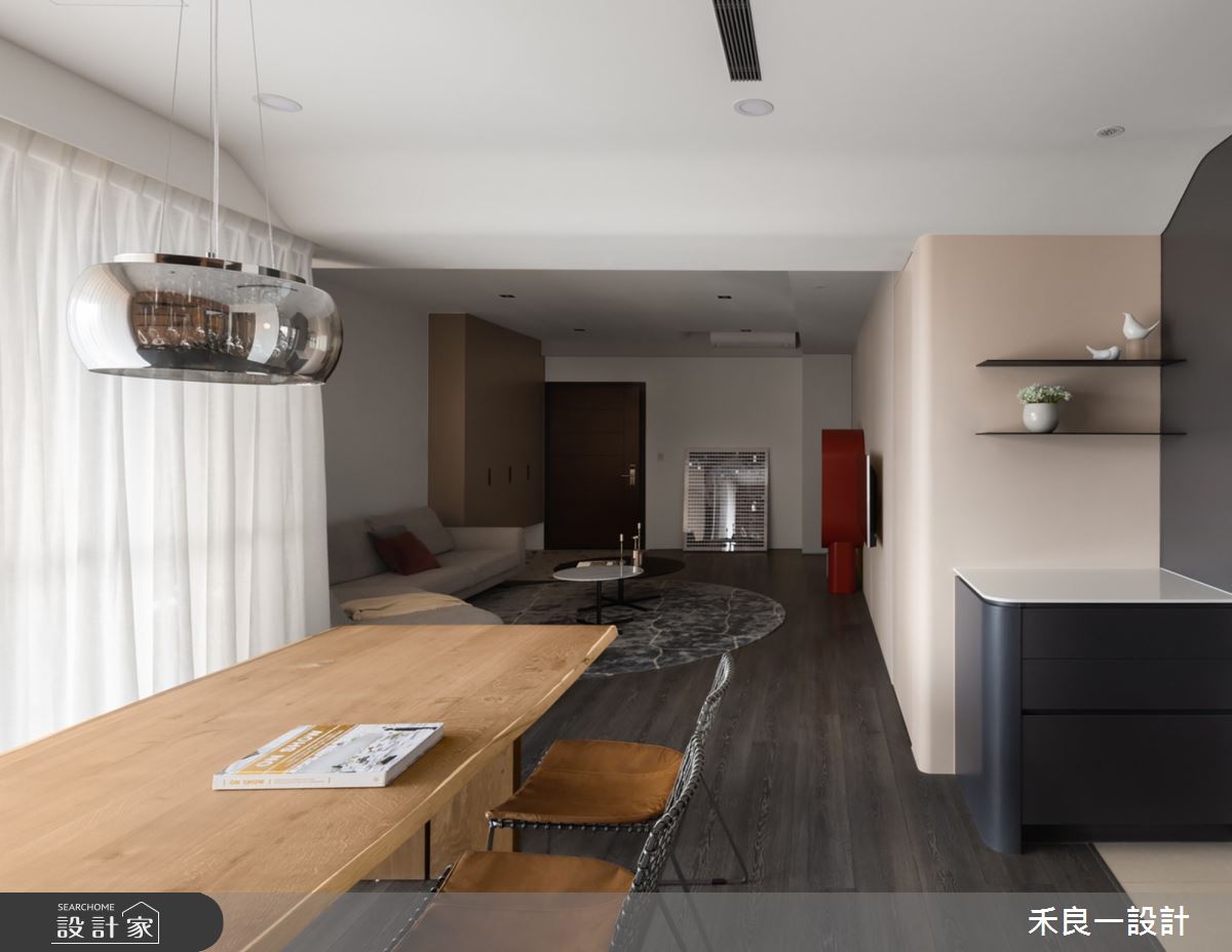28坪新成屋(5年以下)＿現代風客廳餐廳案例圖片＿禾良一設計＿禾良一_掬曲_台中之5