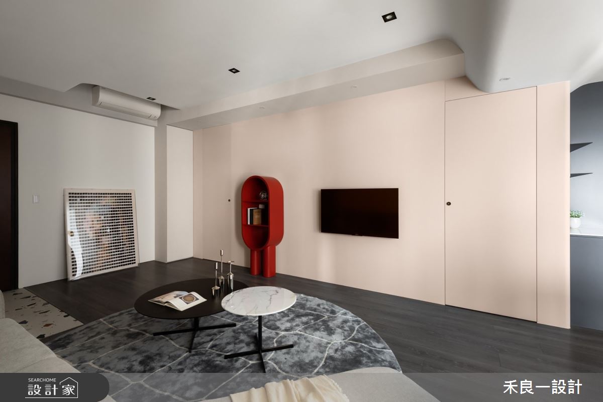 28坪新成屋(5年以下)＿現代風客廳案例圖片＿禾良一設計＿禾良一_掬曲_台中之3