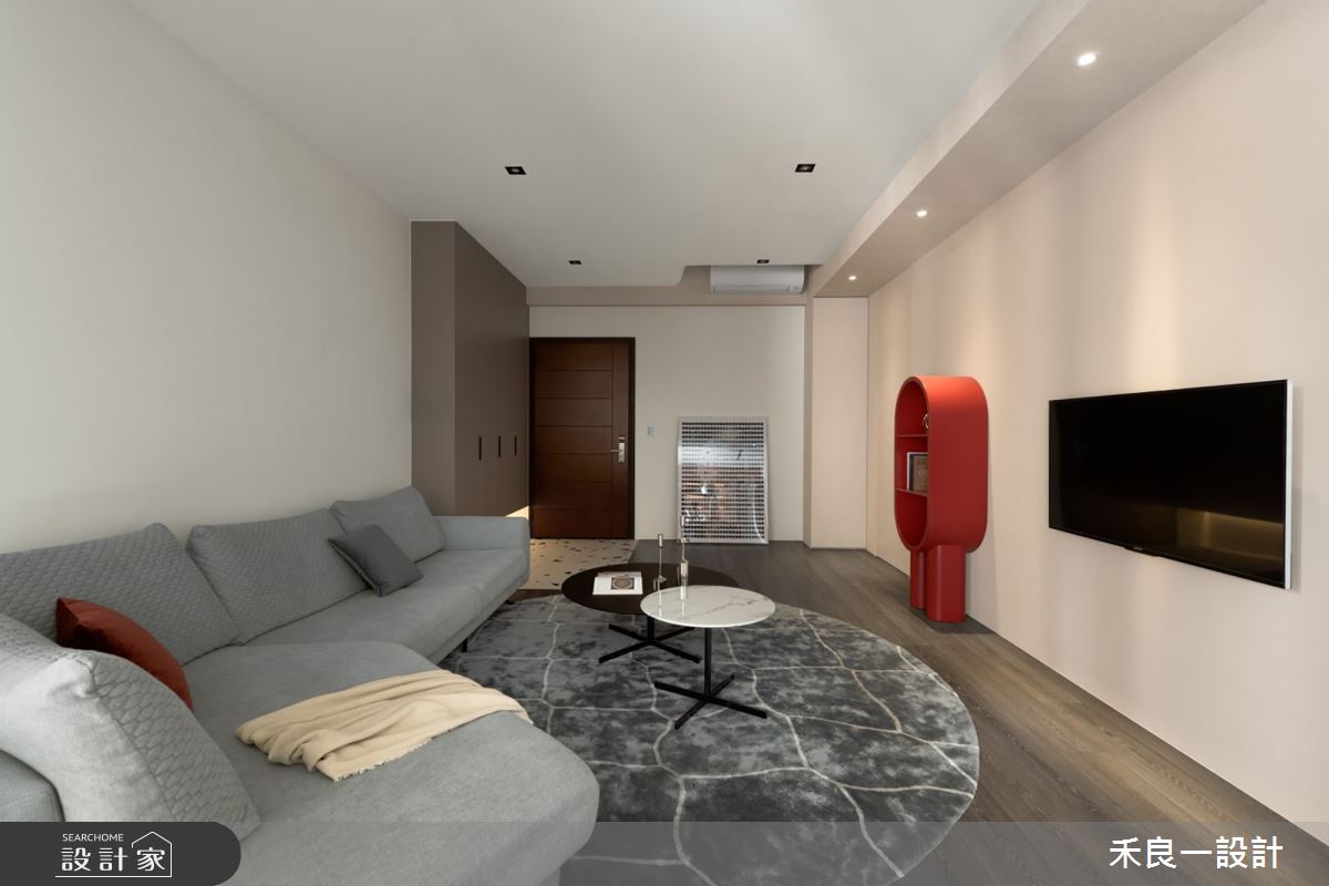 28坪新成屋(5年以下)＿現代風客廳案例圖片＿禾良一設計＿禾良一_掬曲_台中之4